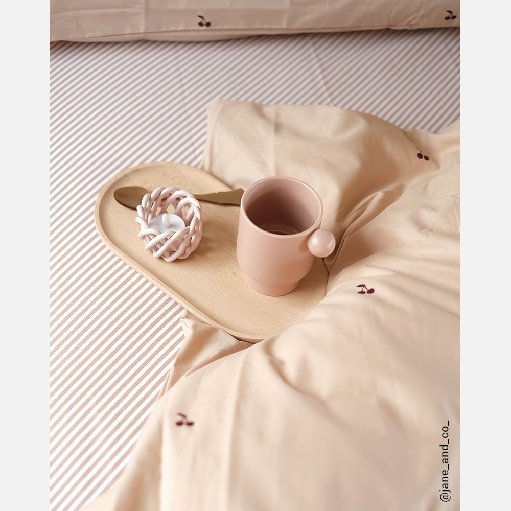 Studio Ditte Fitted Sheet 90x200cm | Stripes Toffee