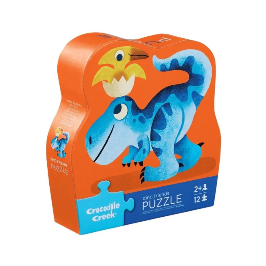 Crocodile Creek Shaped Box Puzzle 12PCS | Dino Friends