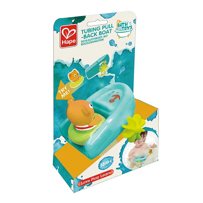 Hape Bath Toys Tubing Pull-Back Boat Tubing