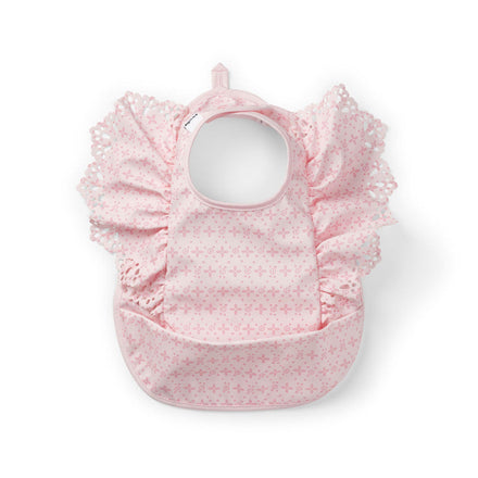 Elodie Details bib with collection tray | Embroidery Anglaise Pink