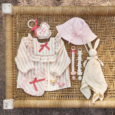 Elodie Details Bib With Long Sleeves | Candy Stripes