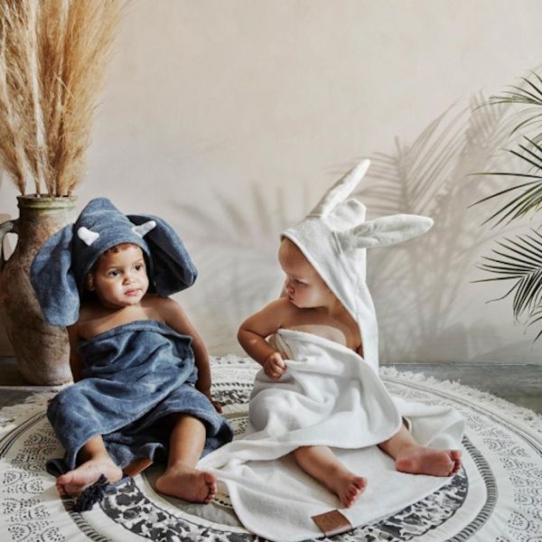 Elodie Details Bathcape | Vanilla White Bunny