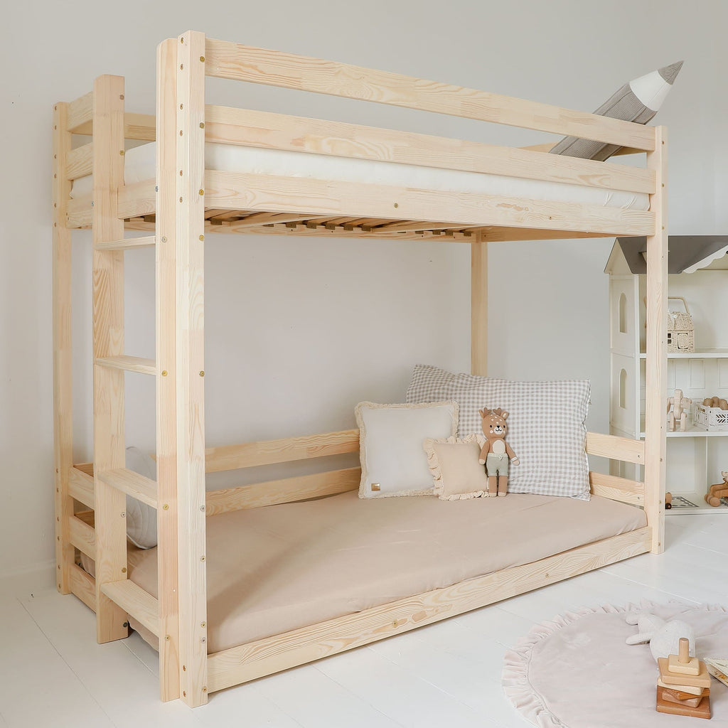 The Yellow Flamingo Single House Bed Bunk Bed Madrid Natural | 90x200cm