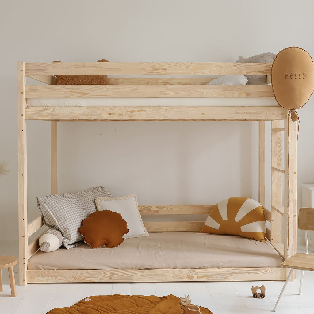 The Yellow Flamingo Single House Bed Bunk Bed Madrid Natural | 90x200cm