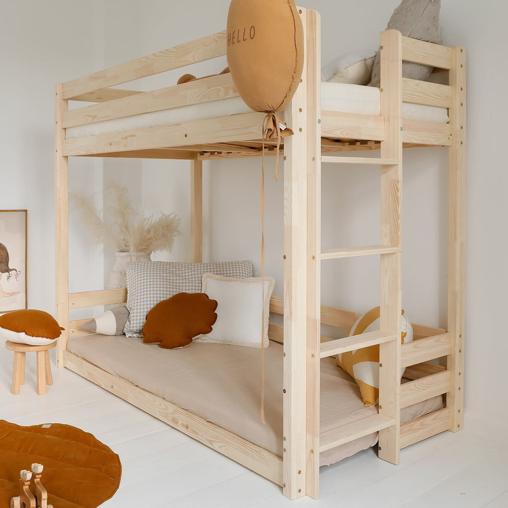 The Yellow Flamingo Single House Bed Bunk Bed Madrid Natural | 90x200cm