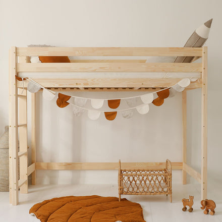 The Yellow Flamingo Single House Bed Loft Bed Istanbul Natural | 90x200cm