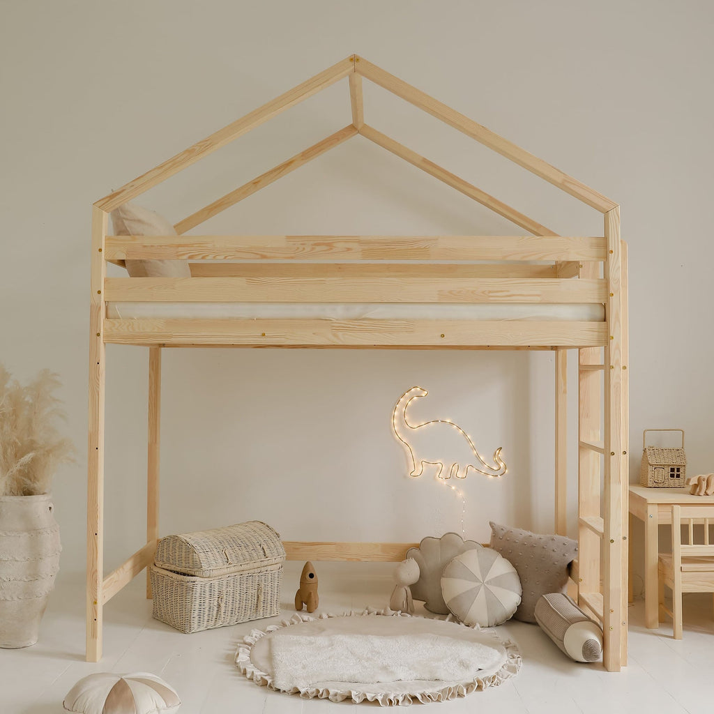 The Yellow Flamingo Single House Bed Loft Bed Mexico Natural | 90x200cm