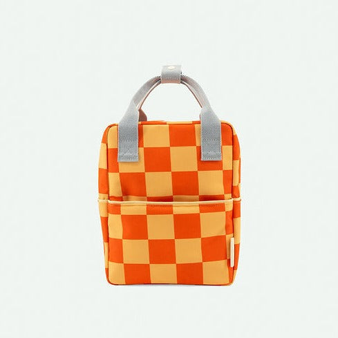 Sticky Lemon Backpack Small | Farmhouse Checkerboard Pear Jam + Ladybird Red