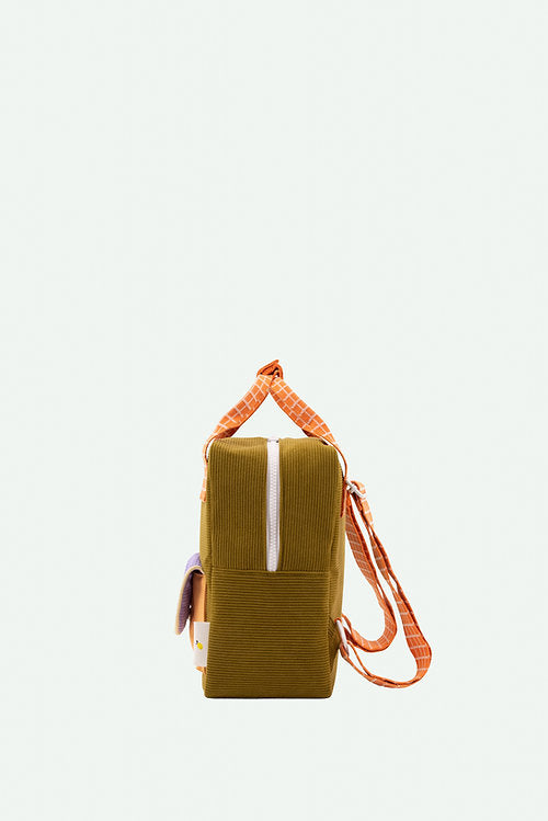 Sticky Lemon Backpack Small | Farmhouse Corduroy Soil Green