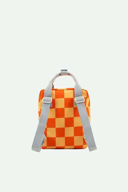 Sticky Lemon Backpack Small | Farmhouse Checkerboard Pear Jam + Ladybird Red