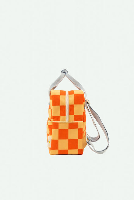 Sticky Lemon Backpack Small | Farmhouse Checkerboard Pear Jam + Ladybird Red