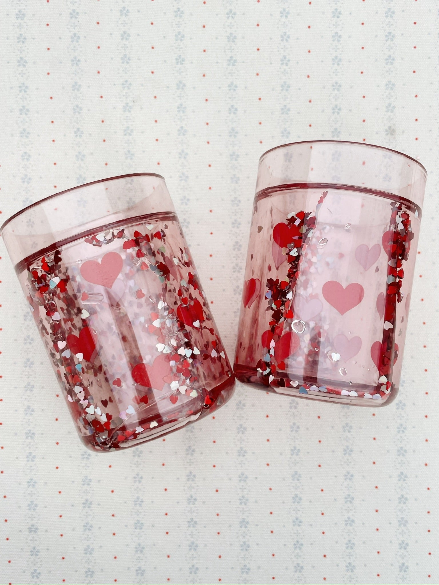 Konges Sløjd 2 Pack Glitter Drinking Cups | Heart