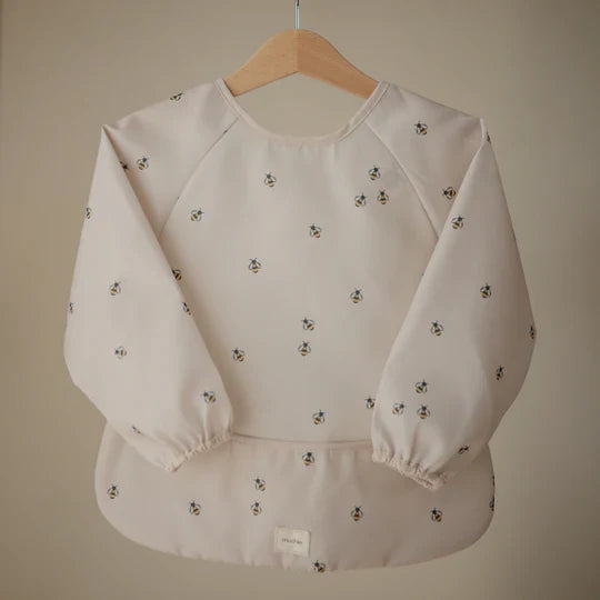 Mushie Bib With Long Sleeves | Bees