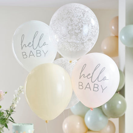 Ginger Ray Floral Baby Balloons Set