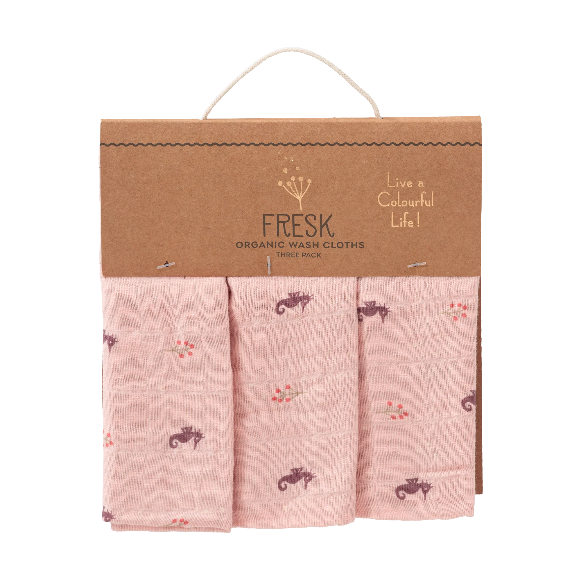 Fresk Set 3 Hydrophilic Washcloths | Seahorse