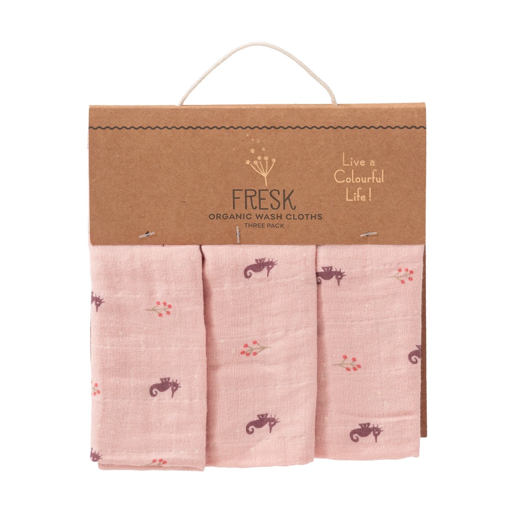 Fresk Set 3 Hydrophilic Washcloths | Seahorse