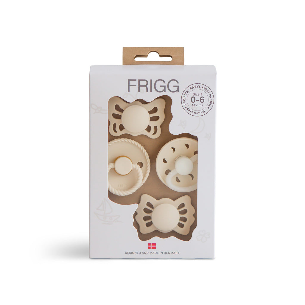 Frigg Baby's First Pacifier Pacifier Set Size 1 | Cream