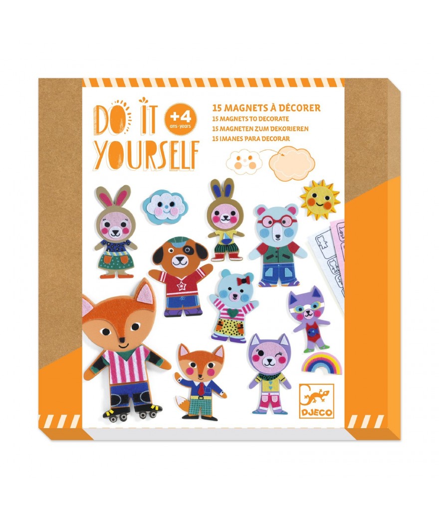 Djeco DIY Animal Magnets Set 15 | FunkyFamily