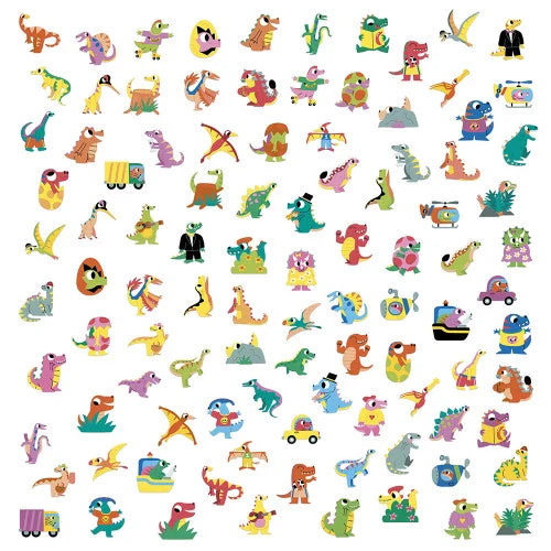 Janod 100 Stickers | Dinosaurs