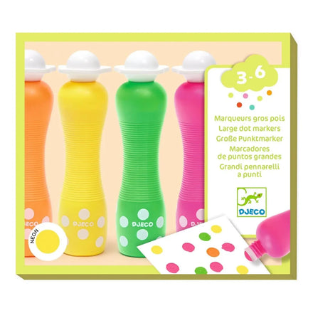 Djeco Set 4 Washable Foam Pens | Neon