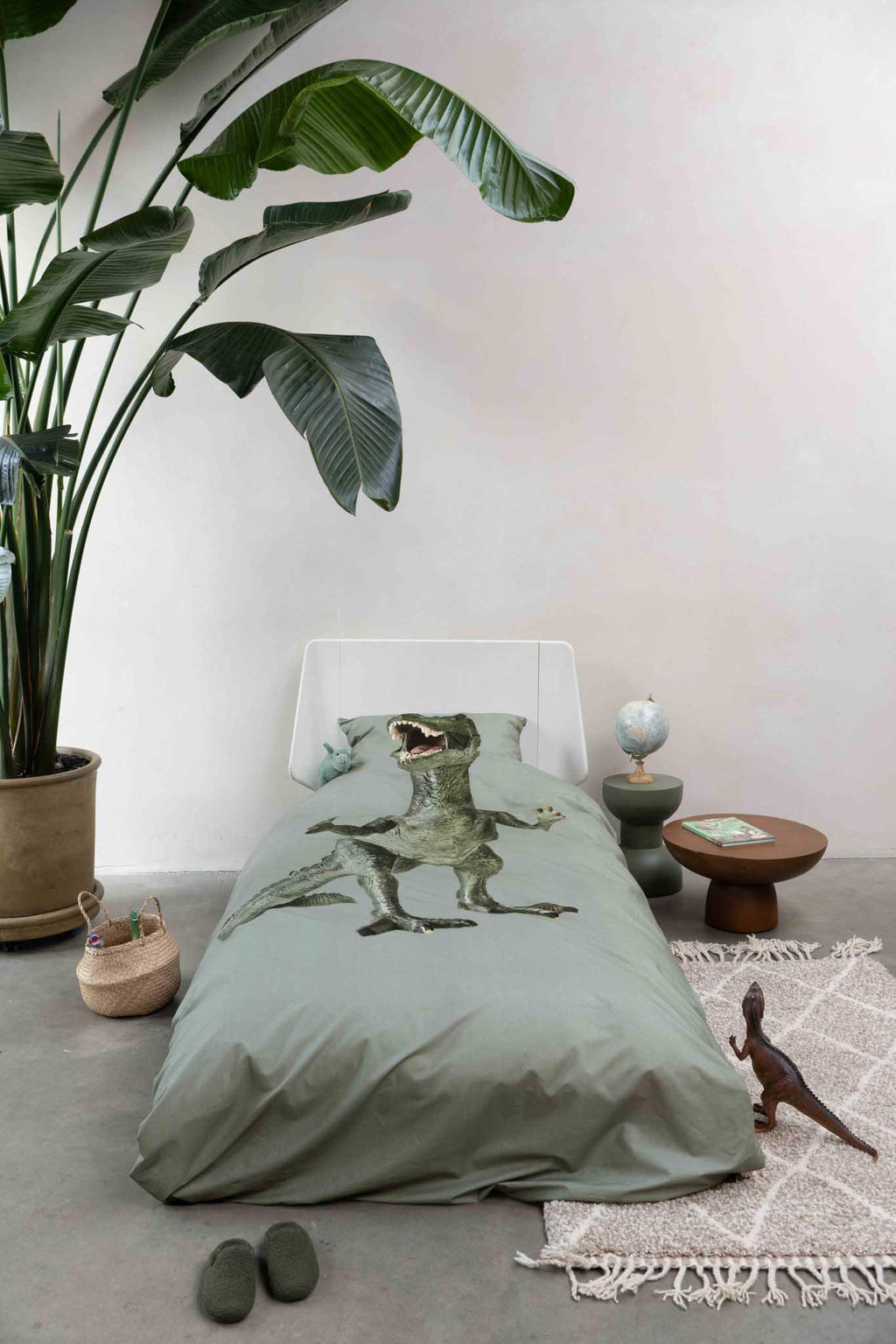 Snurk duvet set 140x200/220cm | Dino Green