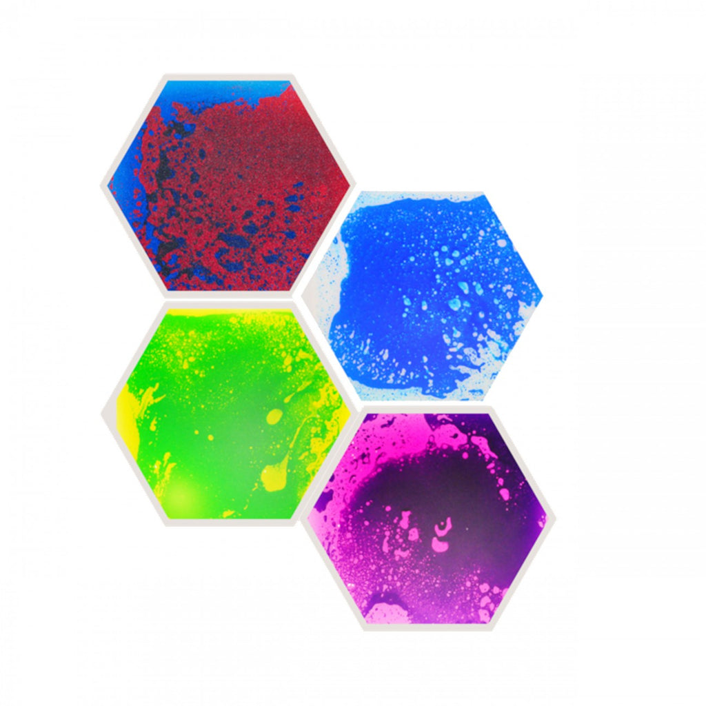 Amaya Sensory Liquid Tiles 4PCS | Hexagonal