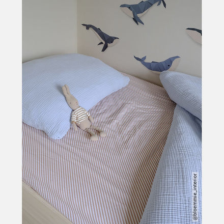 Studio Ditte Fitted Sheet 90x200cm | Stripes Toffee