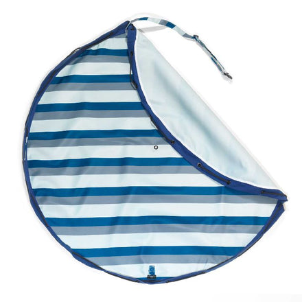 * Play And Go Storage Bag | Play Mat Outdoor Blue /Green Striped DAMAGED