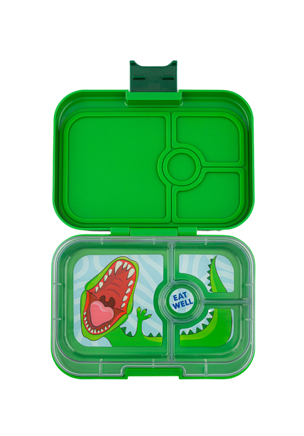 Yumbox Panino 4 Compartments Leakproof Lunchbox | Jurassic Green Dino