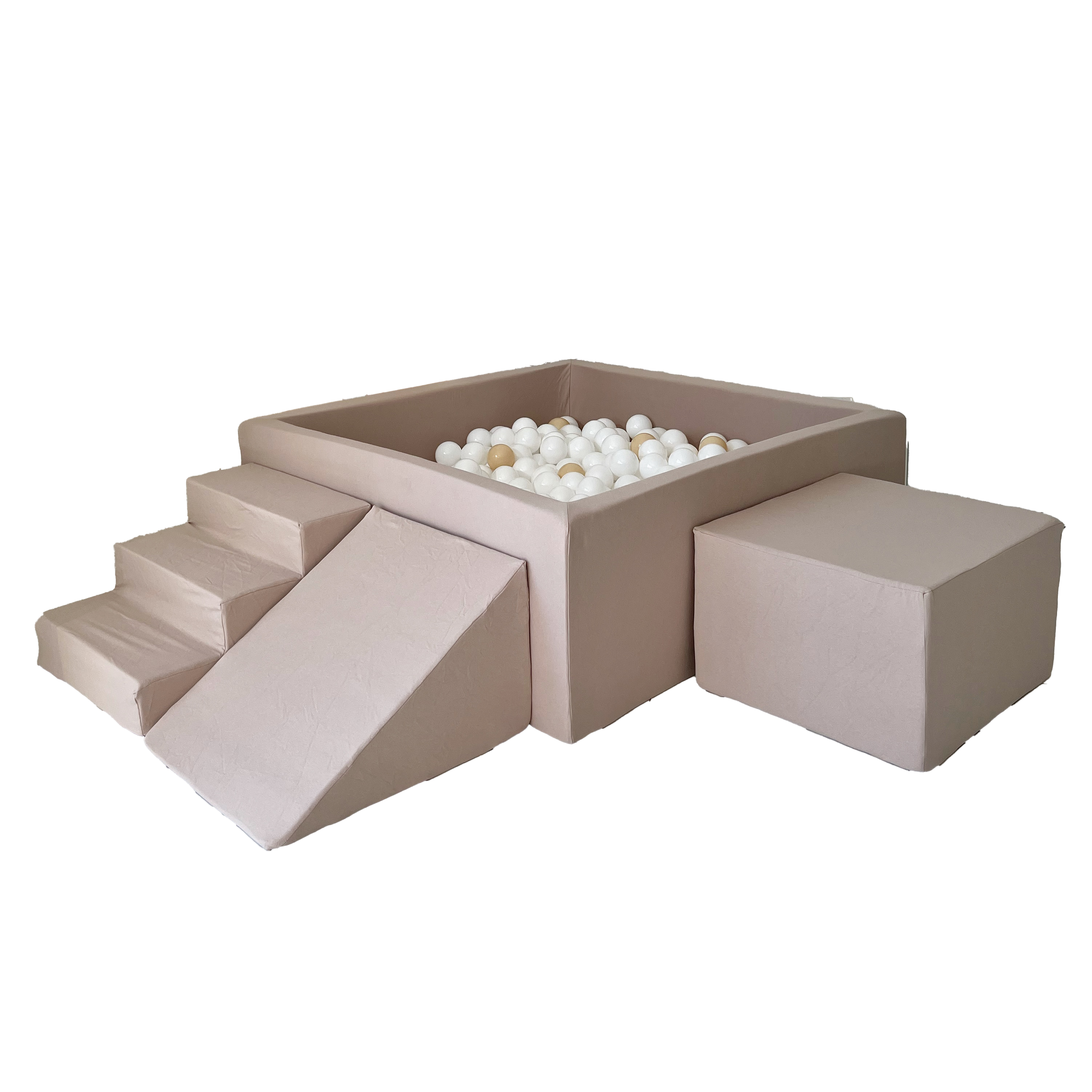 Moje Ball Pool Square & Playset Elements 3pcs Cotton | Beige