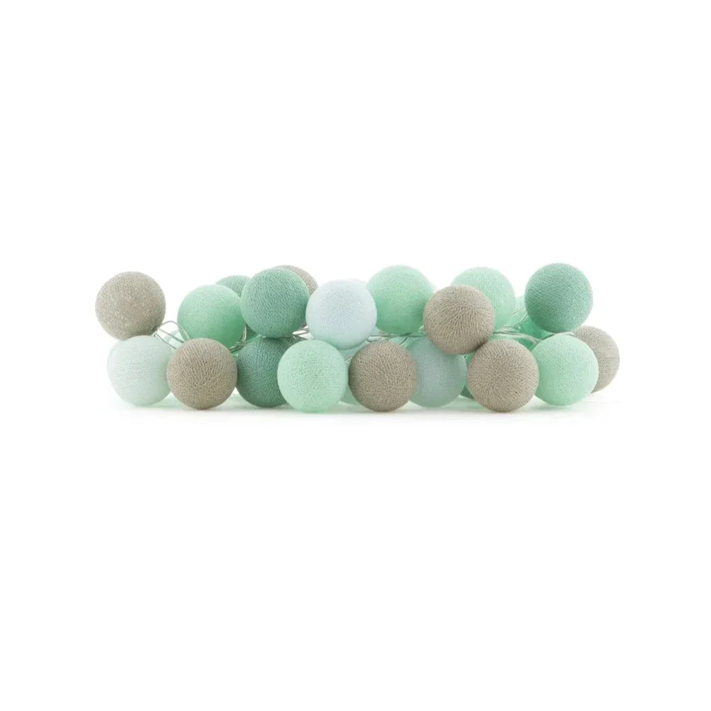 Cotton Ball Lights Light garland 35 pieces | Mint