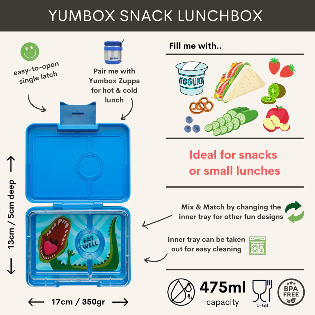 Yumbox Mini Snack Box 3 Compartments | Surf Blue