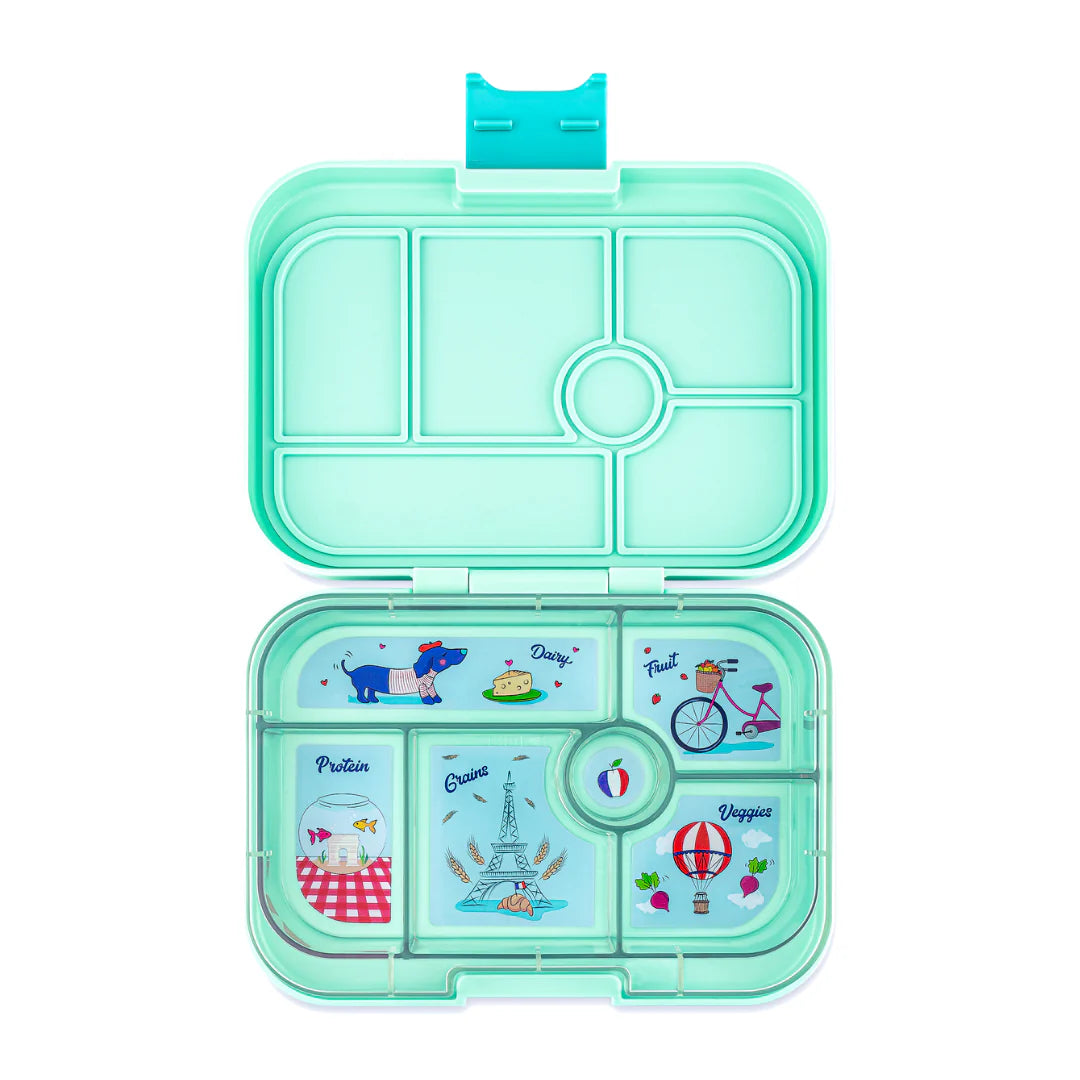 Yumbox Original 6 compartments Leak-proof Lunchbox | Serene Aqua Paris