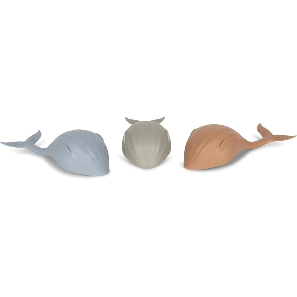 Konges Sløjd 3-Pack Bath Play Whale | Quarry Blue Mix