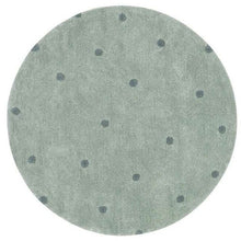 Lorena Canals Machine Washable Carpet Rug Round Ø140cm | Round Dot Blue Sage