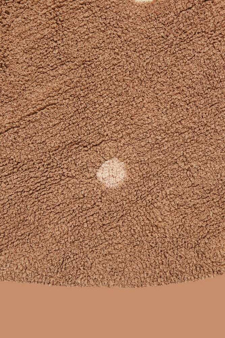 Lorena Canals Machine Washable Carpet Round Back Ø140cm | Round Dot Chestnut