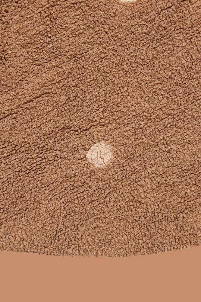 Lorena Canals Machine Washable Carpet Round Back Ø140cm | Round Dot Chestnut