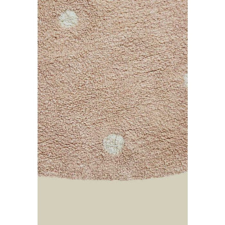 Lorena Canals Machine Washable Carpet Rug Round Ø140cm | Round Dot Rose