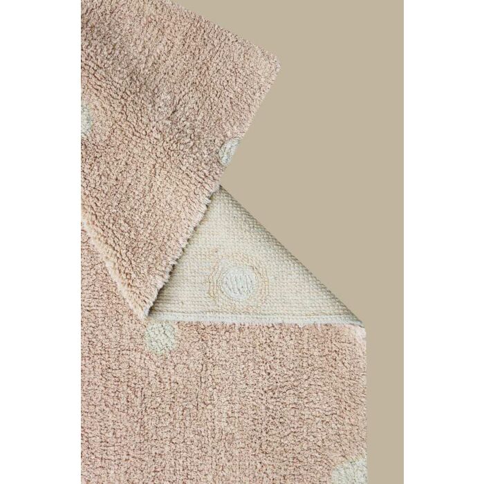 Lorena Canals Machine Washable Carpet Rug 100x150cm | Mini Dot Rose