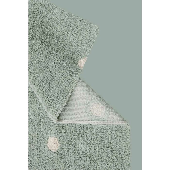 Lorena Canals Machine Washable Carpet Rug 100x150cm | Mini Dot Blue Sage