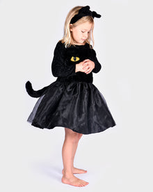 Den Goda Fen Dress 4-6Y | Cat Black