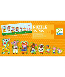 Djeco Puzzle 16 pieces | Small And Big On The Farm