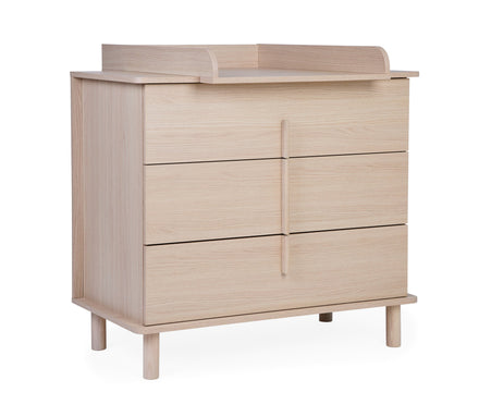 Childhome Nordica Changing Table 3 Drawers With Care Unit | Natural