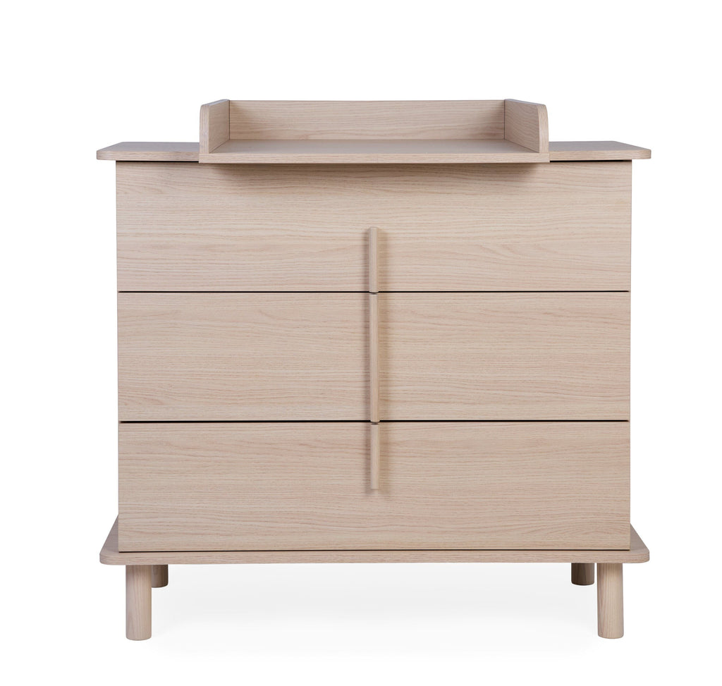 Childhome Nordica Changing Table 3 Drawers With Care Unit | Natural