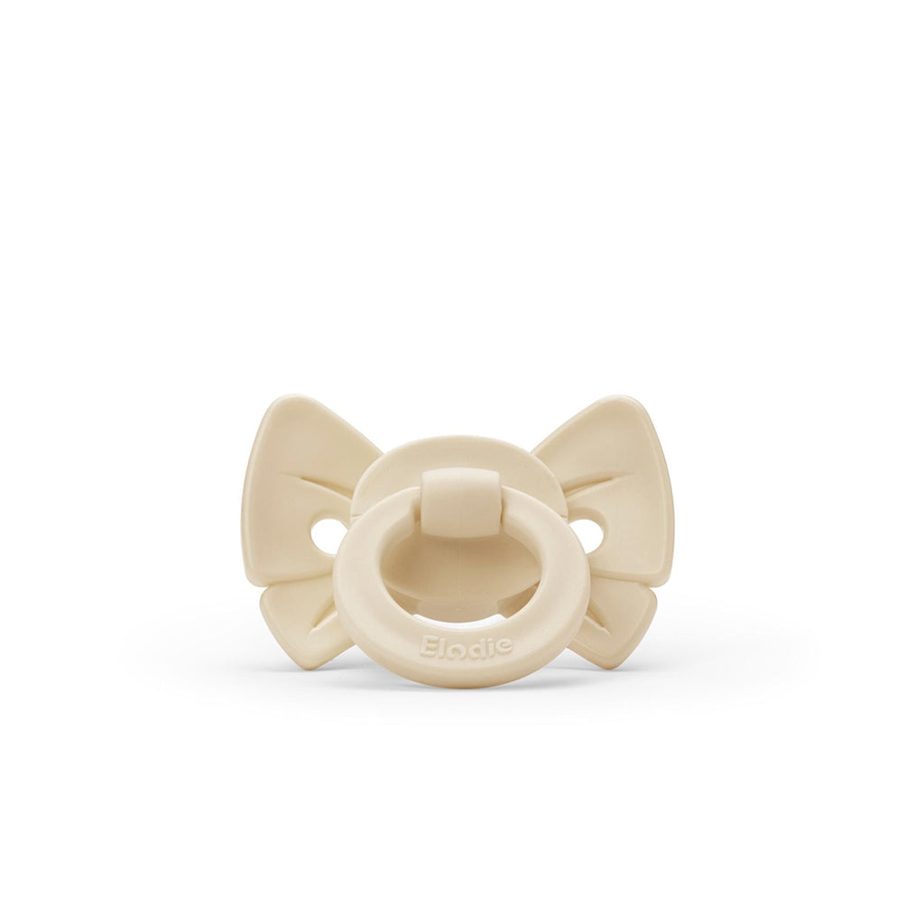 Elodie Binky Bow Pacifier +3m | Oat White