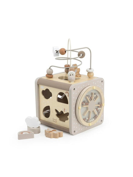 Label Label Wooden Activity Cube | Nougat