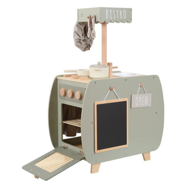 Label Label Wooden Bistro Kitchen With Accessories | Olive Green