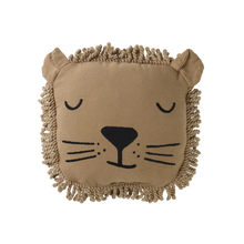 Nobodinoz Lion Face Embroidery Cushion 34x34cm | Sesame