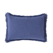 Nobodinoz Landscape Rectangular fringes cushion 45x30cm | Cobalt