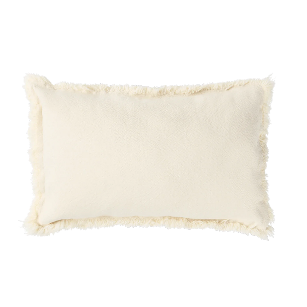 Nobodinoz Landscape Rectangular fringes cushion 45x30cm | Natural